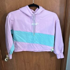 Women’s Puma International color-block cropped hoodie Size Small